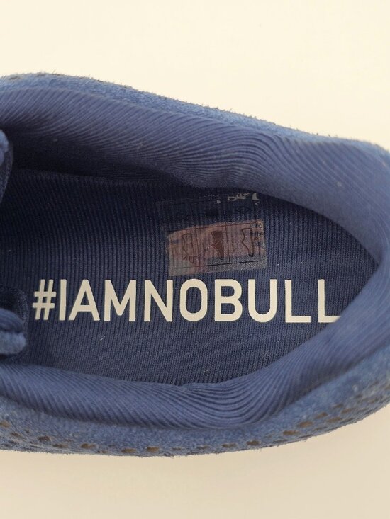 No Bull Perforated Leather Trainers Sneakers Blue Unisex Mens 8.5- Womens 10 NEW main image 6